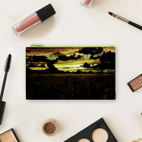 Dark Meadow Landscape  Cosmetic Bag (Small) from ArtsNow.com Front