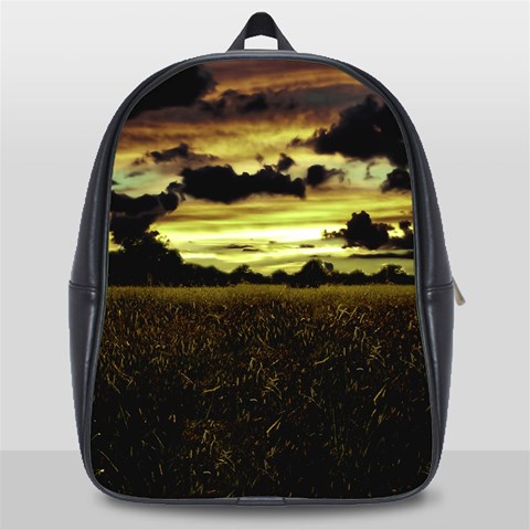 Dark Meadow Landscape  School Bag (Large) from ArtsNow.com Front