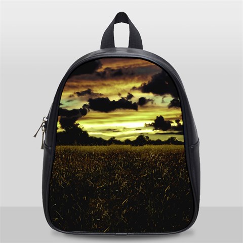 Dark Meadow Landscape  School Bag (Small) from ArtsNow.com Front