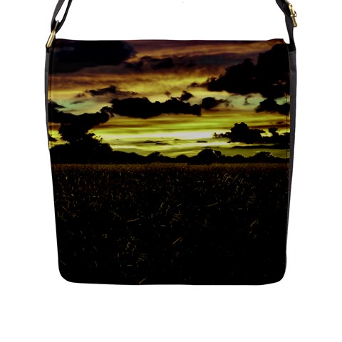 Dark Meadow Landscape  Flap Closure Messenger Bag (Large) from ArtsNow.com Front