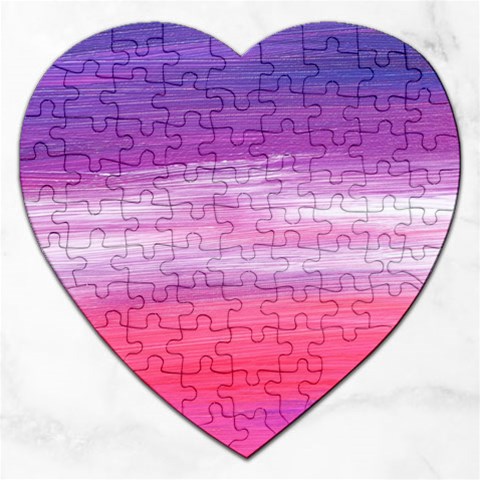 Abstract In Pink & Purple Jigsaw Puzzle (Heart) from ArtsNow.com Front