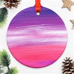 Abstract In Pink & Purple Round Ornament (Two Sides)