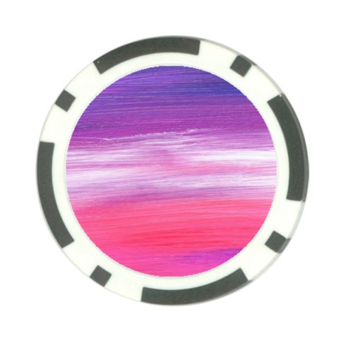 Abstract In Pink & Purple Poker Chip from ArtsNow.com Back