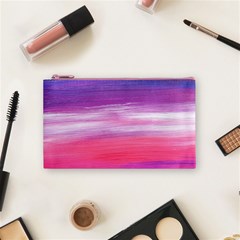 Abstract In Pink & Purple Cosmetic Bag (Small) from ArtsNow.com Front