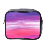 Abstract In Pink & Purple Mini Travel Toiletry Bag (Two Sides)