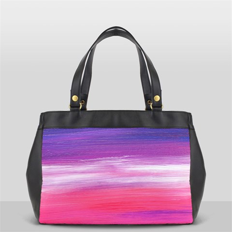 Abstract In Pink & Purple Oversize Office Handbag (Two Sides) from ArtsNow.com Back