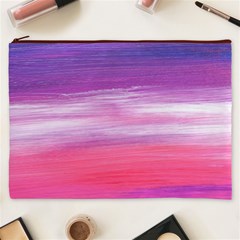 Abstract In Pink & Purple Cosmetic Bag (XXXL) from ArtsNow.com Front