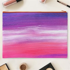 Abstract In Pink & Purple Cosmetic Bag (XXXL) from ArtsNow.com Back