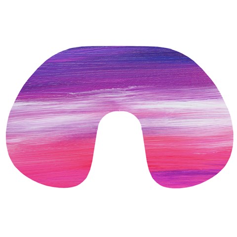 Abstract in Pink & Purple Travel Neck Pillow from ArtsNow.com Back