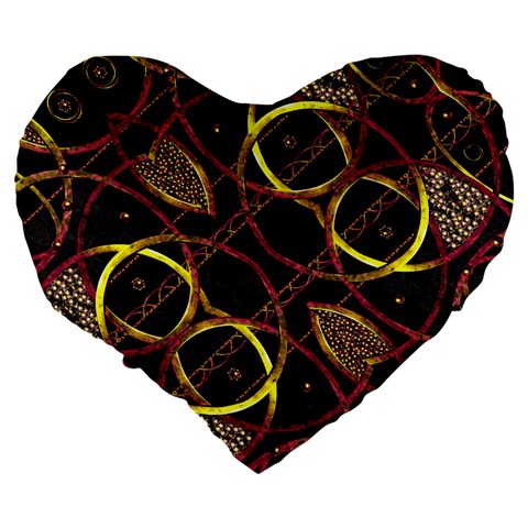 Luxury Futuristic Ornament 19  Premium Heart Shape Cushion from ArtsNow.com Back