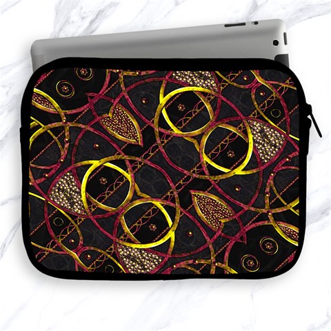 Luxury Futuristic Ornament Apple iPad Zippered Sleeve from ArtsNow.com Front