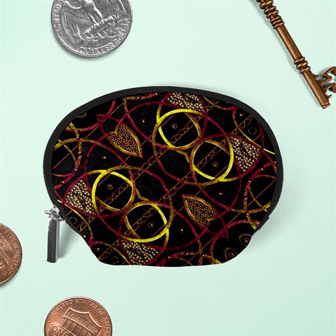 Luxury Futuristic Ornament Accessories Pouch (Small) from ArtsNow.com Back