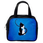 Blue White And Black Cats In Love Classic Handbag (One Side)