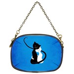 Blue White And Black Cats In Love Chain Purse (Two Sided) 