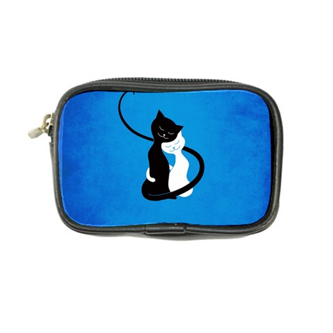 Blue White And Black Cats In Love Coin Purse from ArtsNow.com Front