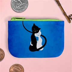 Blue White And Black Cats In Love Coin Change Purse from ArtsNow.com Front