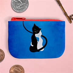 Blue White And Black Cats In Love Coin Change Purse from ArtsNow.com Front