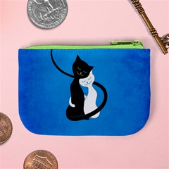 Blue White And Black Cats In Love Coin Change Purse from ArtsNow.com Back