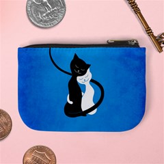 Blue White And Black Cats In Love Coin Change Purse from ArtsNow.com Back