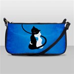 Blue White And Black Cats In Love Evening Bag