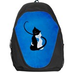 Blue White And Black Cats In Love Backpack Bag