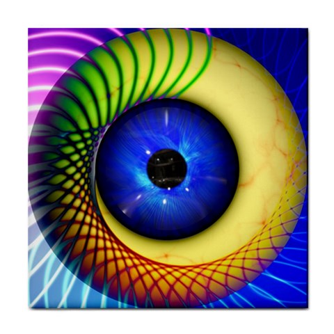 Eerie Psychedelic Eye Ceramic Tile from ArtsNow.com Front