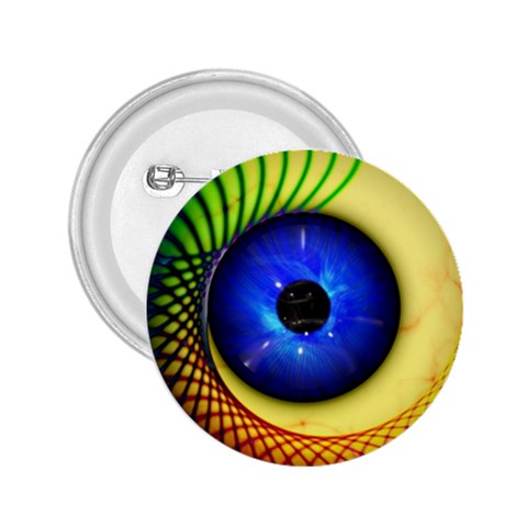 Eerie Psychedelic Eye 2.25  Button from ArtsNow.com Front