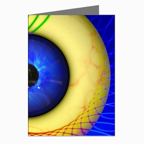 Eerie Psychedelic Eye Greeting Card (8 Pack) from ArtsNow.com Left