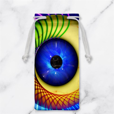 Eerie Psychedelic Eye Jewelry Bag from ArtsNow.com Back