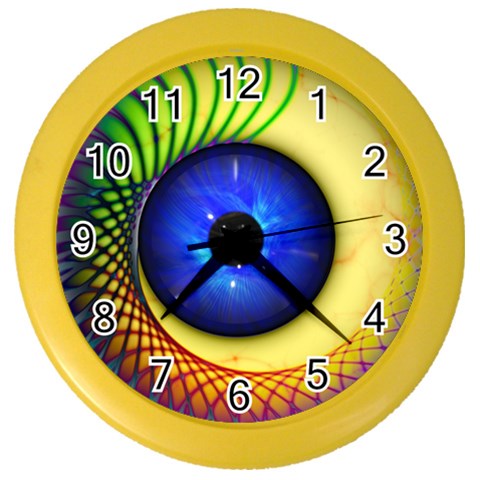 Eerie Psychedelic Eye Wall Clock (Color) from ArtsNow.com Front