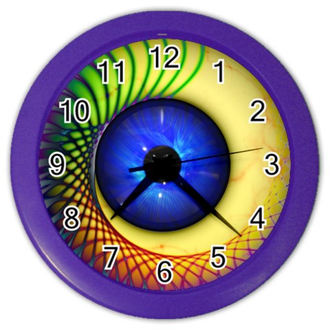 Eerie Psychedelic Eye Wall Clock (Color) from ArtsNow.com Front