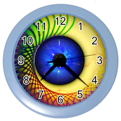 Eerie Psychedelic Eye Wall Clock (Color) from ArtsNow.com Front