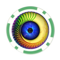 Eerie Psychedelic Eye Poker Chip from ArtsNow.com Back