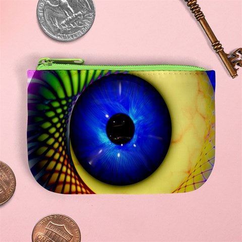 Eerie Psychedelic Eye Coin Change Purse from ArtsNow.com Front