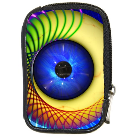 Eerie Psychedelic Eye Compact Camera Leather Case from ArtsNow.com Front