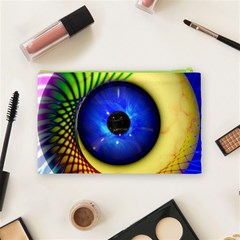 Eerie Psychedelic Eye Cosmetic Bag (Medium) from ArtsNow.com Back