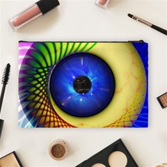 Eerie Psychedelic Eye Cosmetic Bag (Large) from ArtsNow.com Back