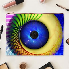 Eerie Psychedelic Eye Cosmetic Bag (XL) from ArtsNow.com Front