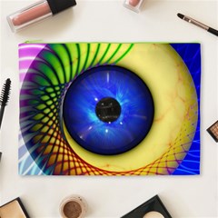 Eerie Psychedelic Eye Cosmetic Bag (XL) from ArtsNow.com Front