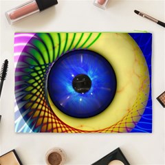 Eerie Psychedelic Eye Cosmetic Bag (XL) from ArtsNow.com Back