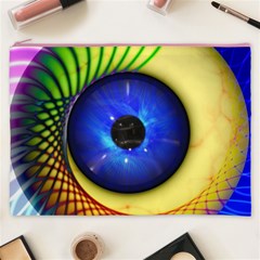 Eerie Psychedelic Eye Cosmetic Bag (XXXL) from ArtsNow.com Front