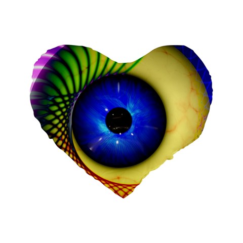 Eerie Psychedelic Eye 16  Premium Heart Shape Cushion  from ArtsNow.com Front