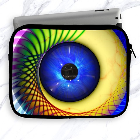 Eerie Psychedelic Eye Apple iPad Zippered Sleeve from ArtsNow.com Front