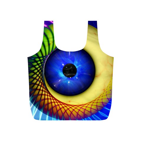 Eerie Psychedelic Eye Reusable Bag (S) from ArtsNow.com Back