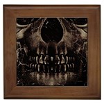 Skull Poster Background Framed Ceramic Tile