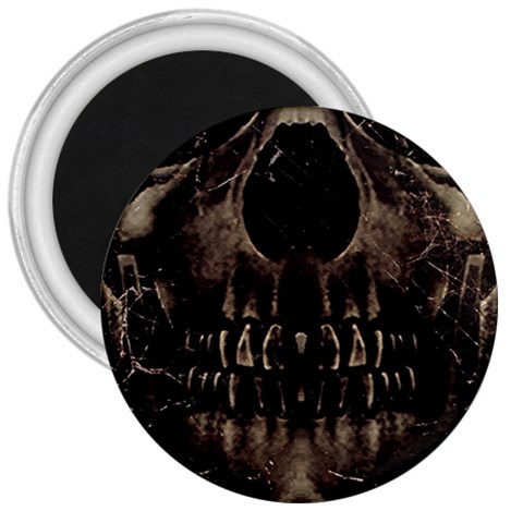 Skull Poster Background 3  Button Magnet from ArtsNow.com Front