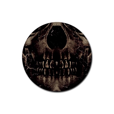 Skull Poster Background Drink Coaster (Round) from ArtsNow.com Front