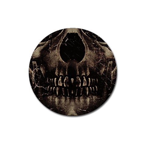 Skull Poster Background Magnet 3  (Round) from ArtsNow.com Front