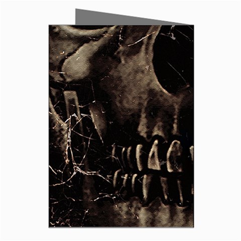 Skull Poster Background Greeting Card (8 Pack) from ArtsNow.com Right