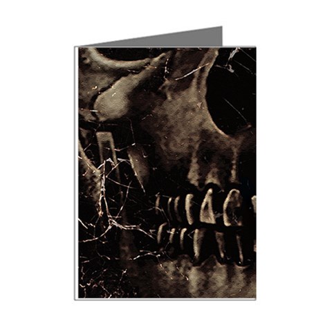 Skull Poster Background Mini Greeting Card (8 Pack) from ArtsNow.com Right